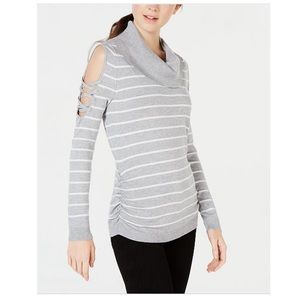 NWT Hooked Up by I.O.T. Cold Shoulder Sweater